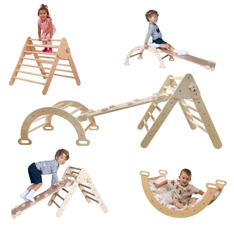 Parque infantil para casa con tobogán Lama 3in1
